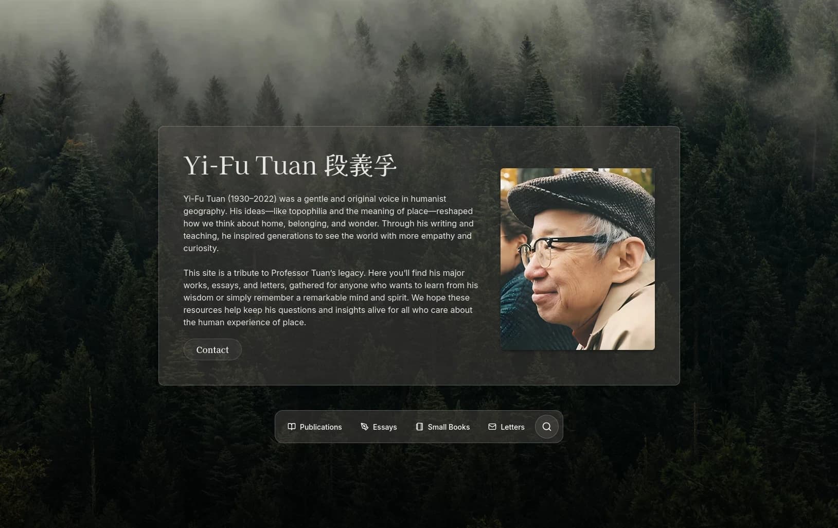 Yi-Fu Tuan Website preview 1