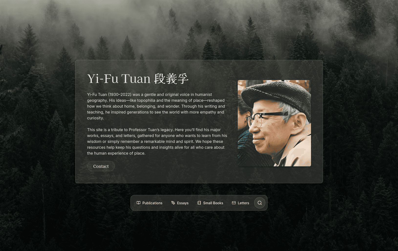 Yi-Fu Tuan Website preview 1